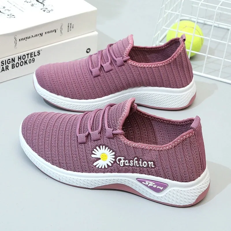 

New Ladies Sneakers Cloth Shoes Soft Sole Breathable Mesh Shoes Platform Shoes Canvas Shoes Women's Vulcanized Shoes