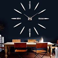 new fashion 3d wall clock sticker reloj de pared quartz watch diy clocks living room large stickers decorative horloge murale