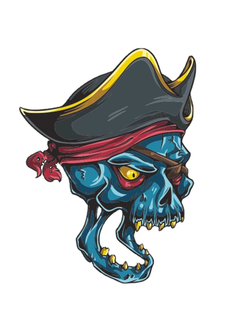 

Pirate Skull Motorcycle Car Sticker Cartoon Style Wear Windshield Decal Vinyl Window Decor K135