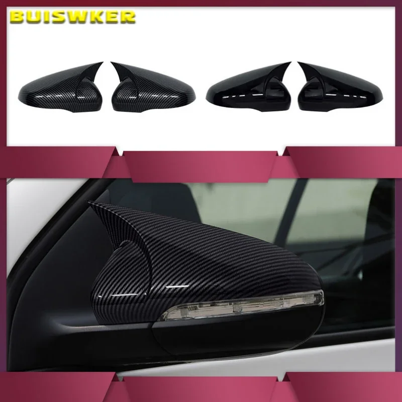 

For VW Golf MK6 MK7 7.5 GTI R GTD Base 2009-2020 2Pcs Side RearView Mirror Cover Caps Mirror Tools Case Gloss Black Tuning New