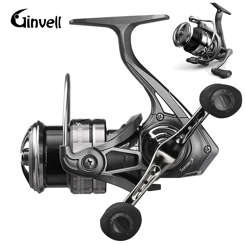 

Reel Fishing 10KG Max Drag Shallow Spool Single/Double Grip Spinning Reel LM1500 2500 Fishing Accessory Lure Fishing Reel