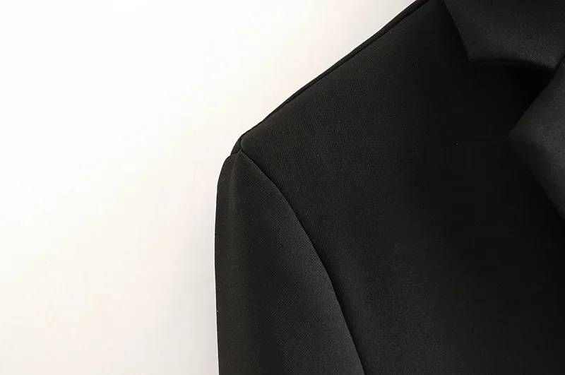 Women Vintage Black Patchwork Plaid Blazers Single Breasted Chic Suits 2023 New Spring Autumn Fashion Casual Long Sleeve Blazer