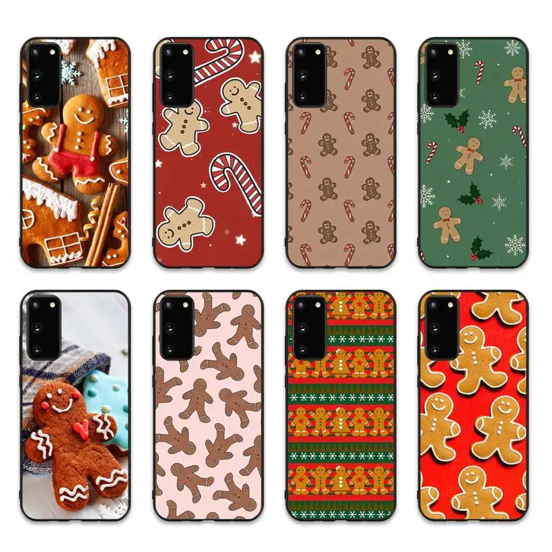 

Gingerbread Man Candy Cane Phone Case for Samsung S20 lite S21 S10 S9 plus for Redmi Note8 9pro for Huawei Y6 cover