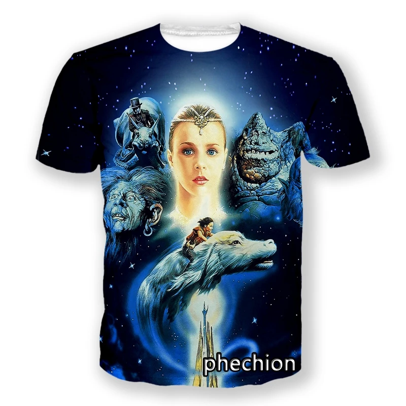 

phechion New Fashion Men/Women The NeverEnding Story 3D Printed Short Sleeve Casual T Shirt Sporting Hip Hop Summer Tops L79