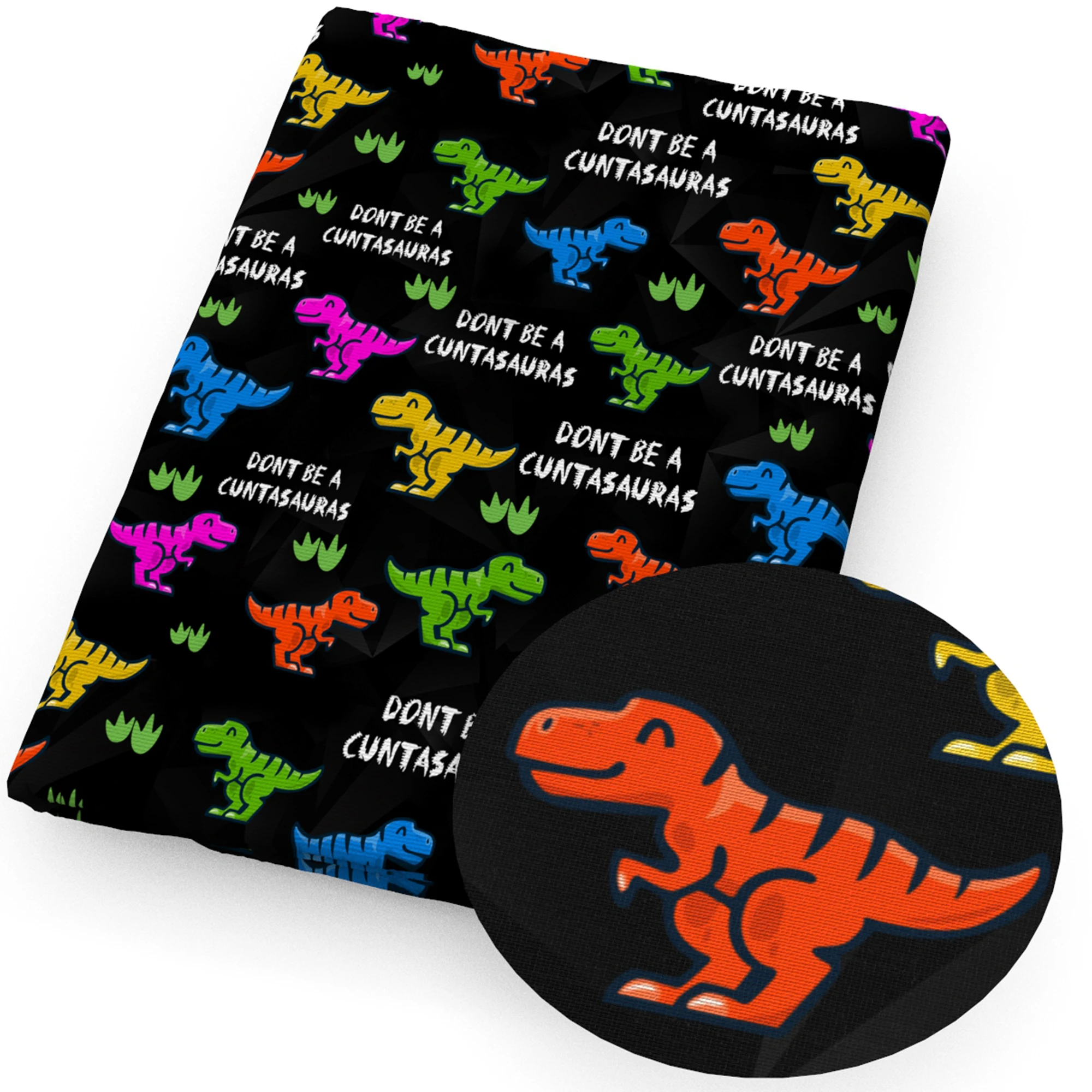 50*145 см ткань из полиэстера и хлопка с рисунком животного динозавра для шитья