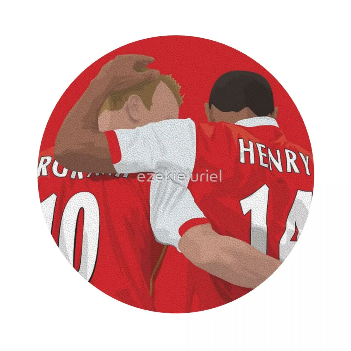 

Подставка под горку Тьерри Генри и Денниса бергкампа, 4 шт., ретро подставка под горку, симпатичный ветер, легко чистить, офис, 10x10 см