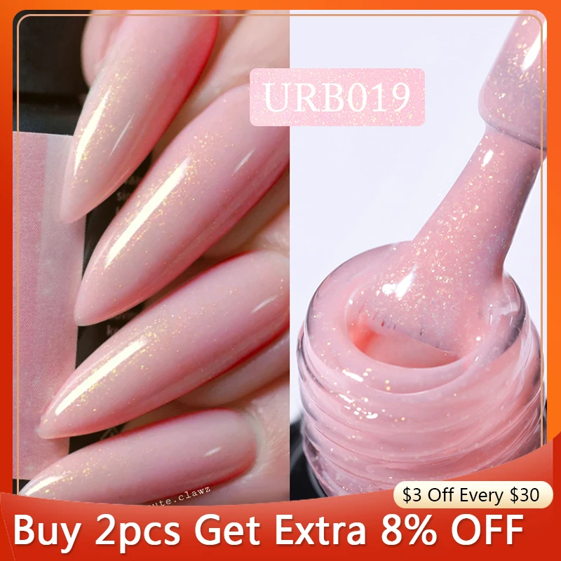 

UR SUGAR 7ml Glass Bottle Glitter Rubber Base Gel Nail Polish Semi Permanent Gold Foil Soak Off UV LED Gel Varnish Sequins Gel