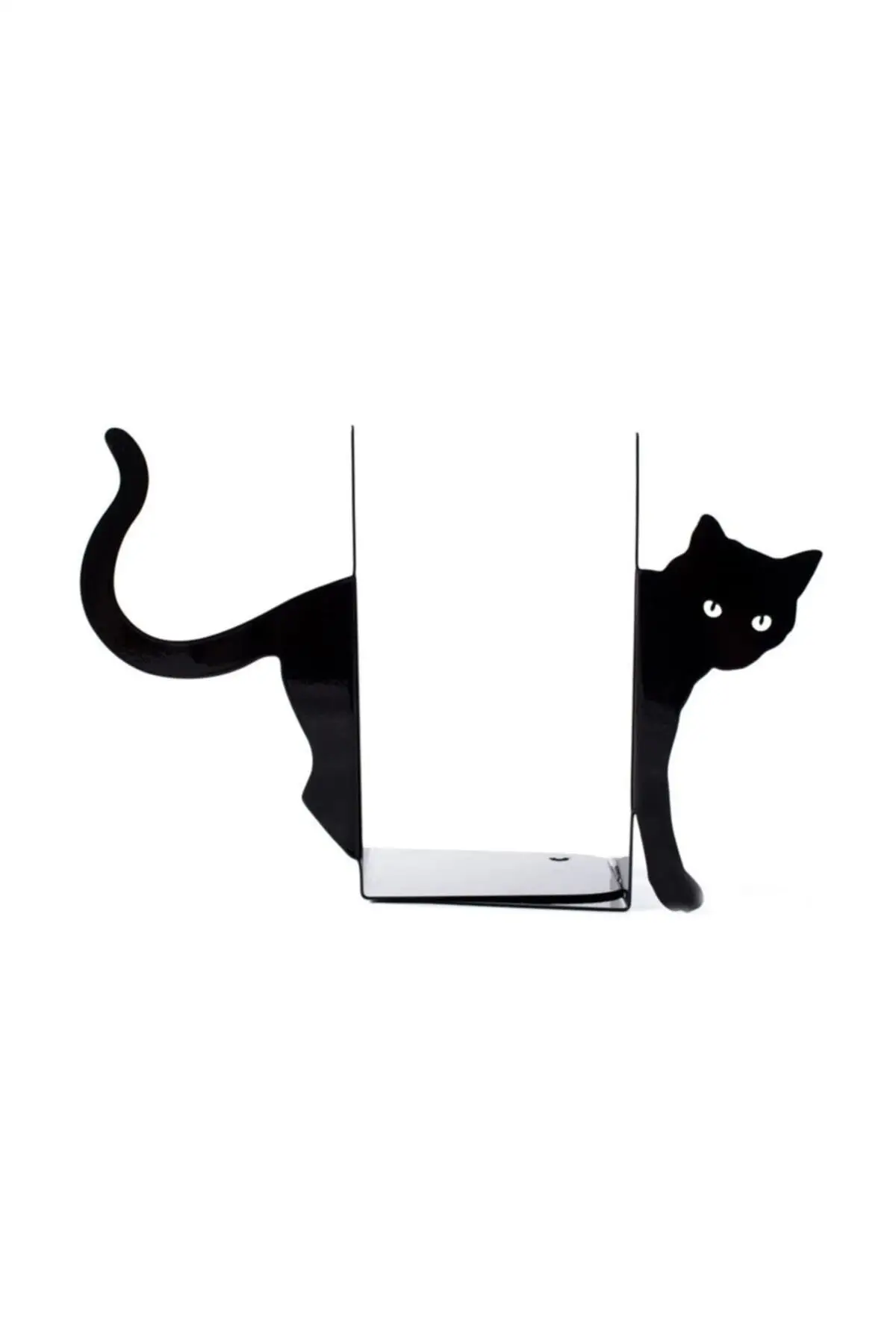 Черно-черный фигурный декоративный металлический держатель для книг подставка