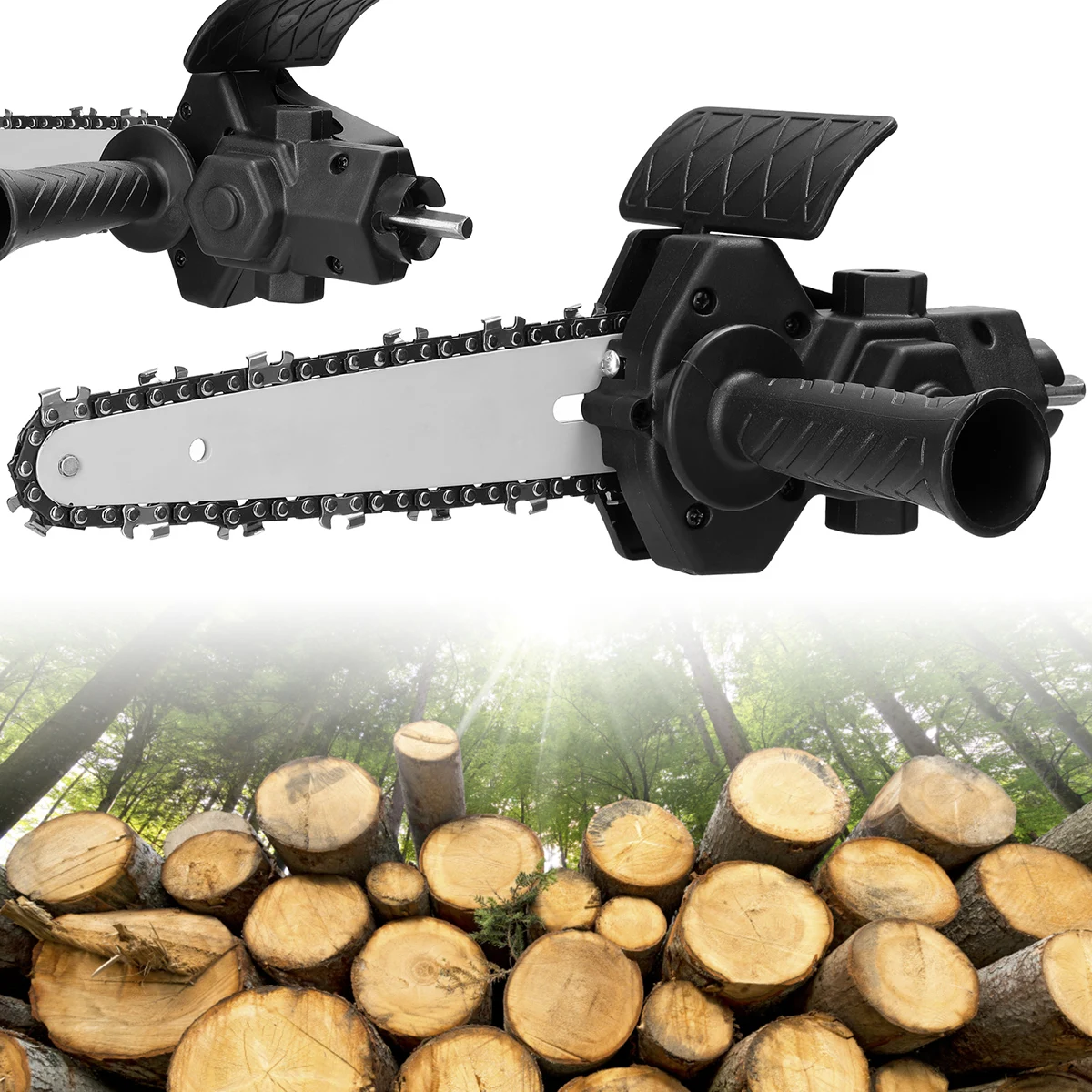 

Electric Drill Modified To Electric Chainsaw Tool Attachment Electric Chainsaws Accessory Set Woodworking Cutting Tool