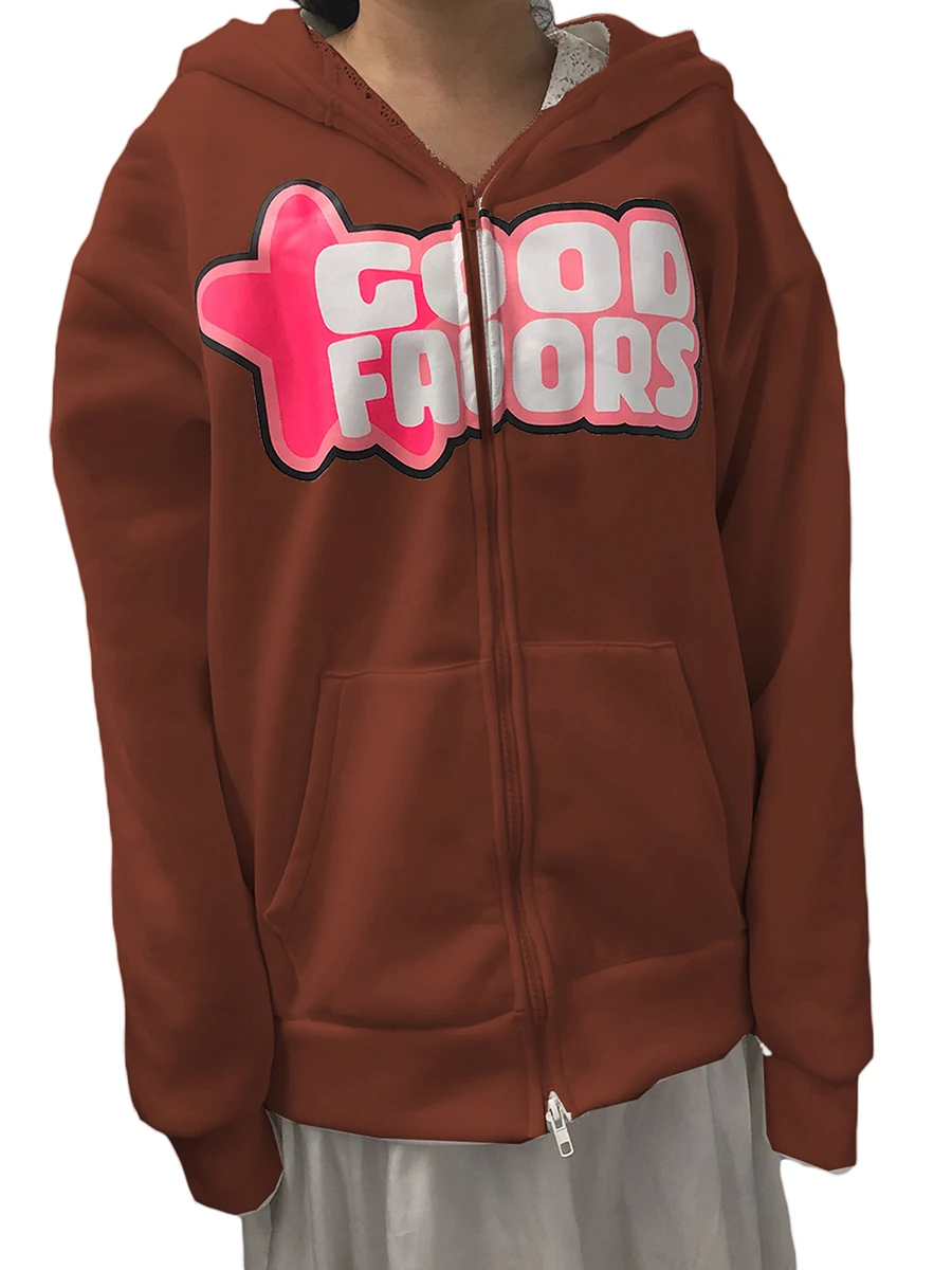 

Женская толстовка на молнии, с длинным рукавом и карманами