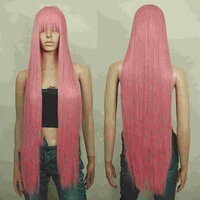 custom made gothic style pink long wig