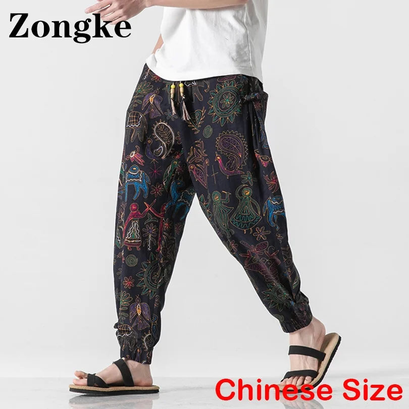

Zongke Ankle-Length Harem Pants Men Clothing Fashion Chinese Size 5XL Streetwear Sweatpants Men Trousers 2022 New Arrivals