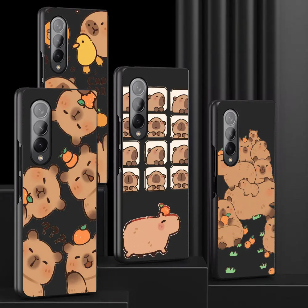 Мультяшный черный чехол для Samsung Galaxy Z Fold3 ZFold4 Fold4 5G Fold5 Fold6 противоударные чехлы