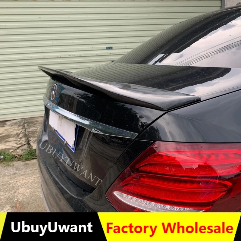 

For Mercedes E Class W213 4 Door Sedan 2016 2017 2018 2019 Renntech Style High Quality Carbon Fiber Rear Trunk Spoiler