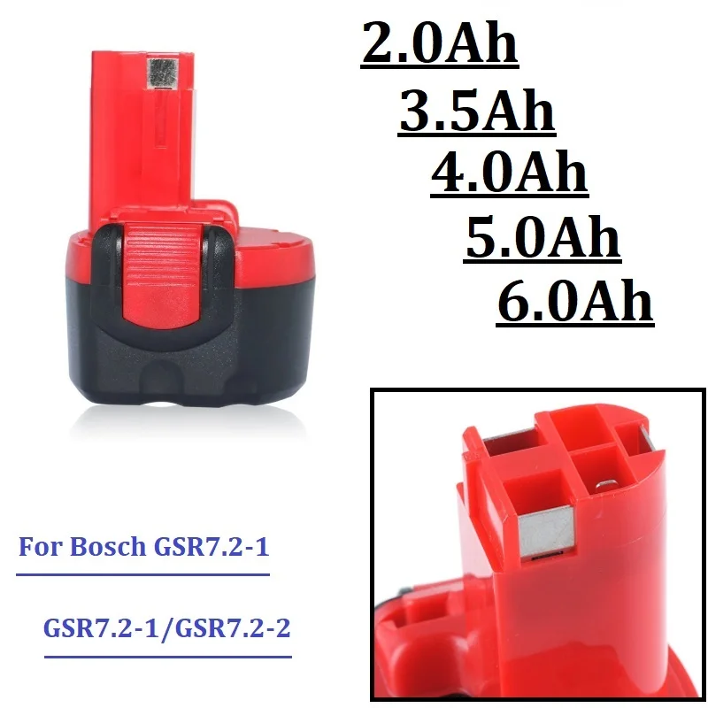 

6.0Ah/5.0Ah/4.0Ah/3.5ah/2.0Ah 7,2 V сменный никель-металлогидридный аккумулятор для Bosch 2 607 335 587