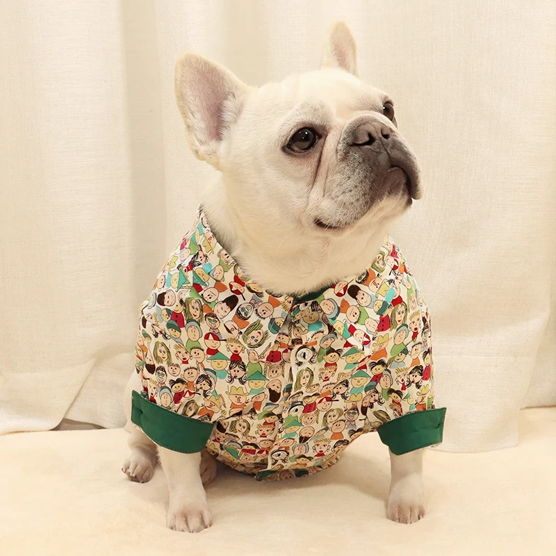 

French Bulldog Dog Shirt Summer Pug Dog Clothes Poodle Bichon Schnauzer Frenchies Dog Costume Apparel Corgi Shiba Inu Clothing