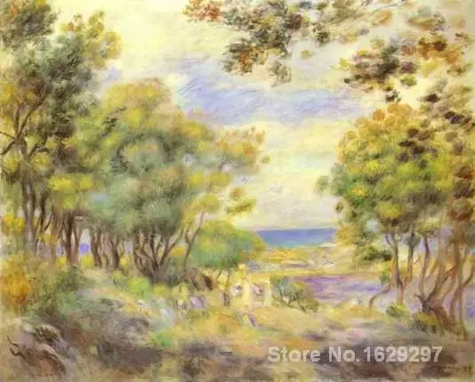 

painting with oils Landscape at Beaulieu by Pierre Auguste Renoir art reproduction Hand-painted High quality