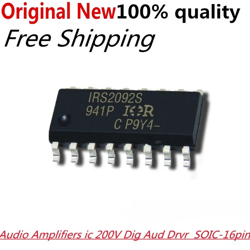 

2pcs/lot 100% New Imported Original Irs2092strpbf Irs2092str Irs2092s Sop16 Audio Power Amplifier Ic Chipset Original