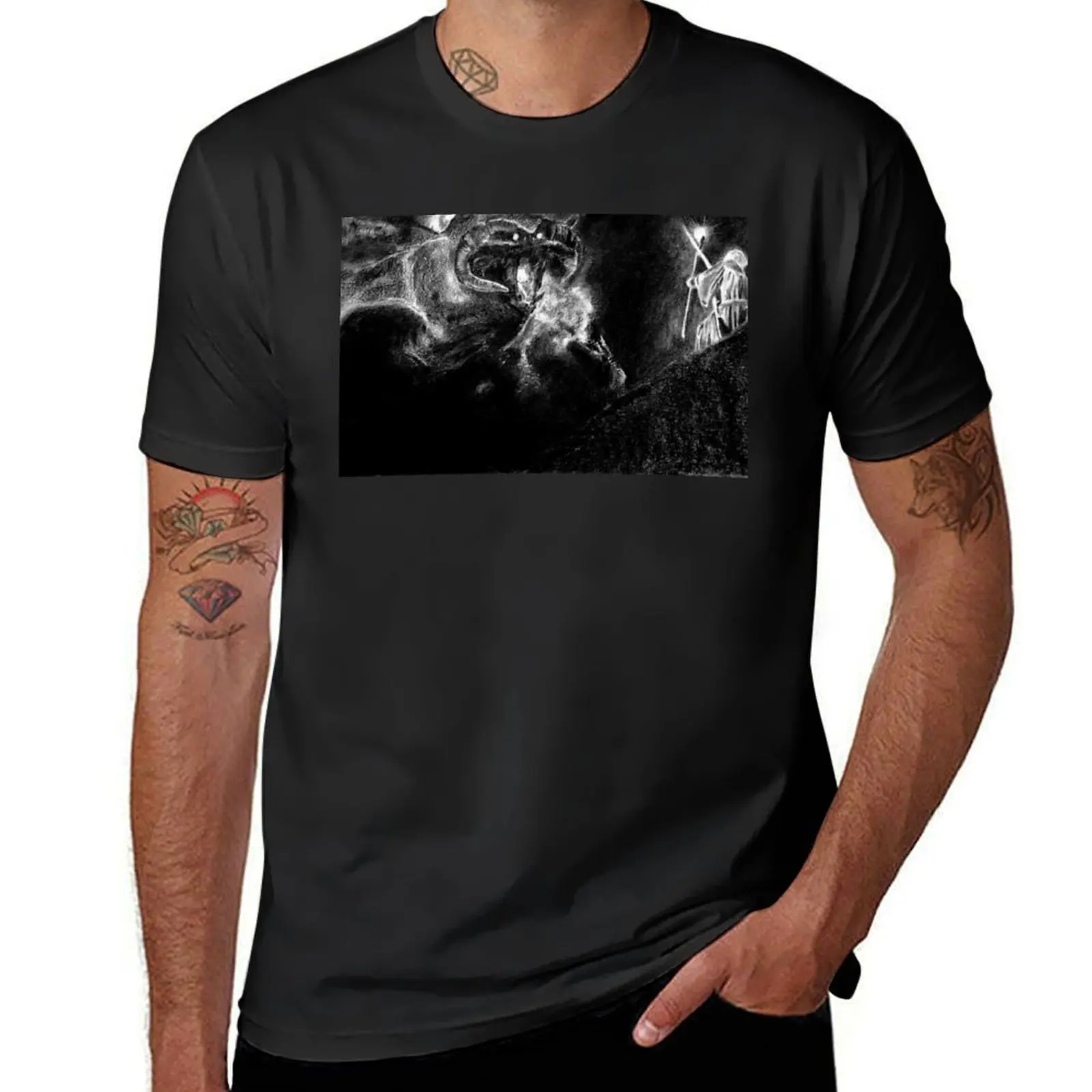 Мужская футболка с принтом Мост хазада-дум