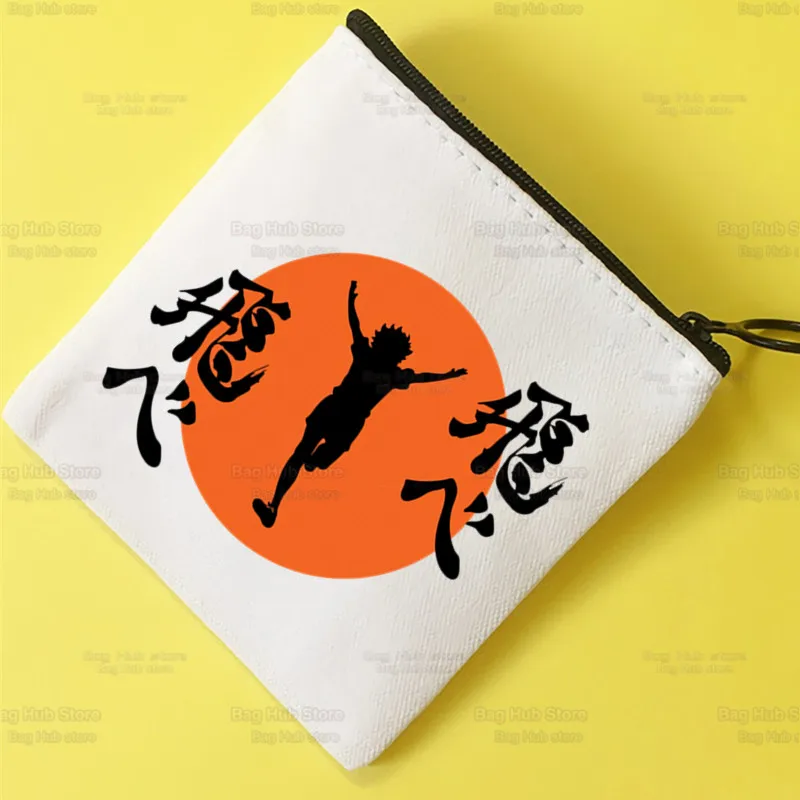 

Аниме-волейбол-кошелек Oya Haikyuu, из парусины, для монет, манга, Shoyo Kuroo, Bokuto, миниатюрный, на молнии