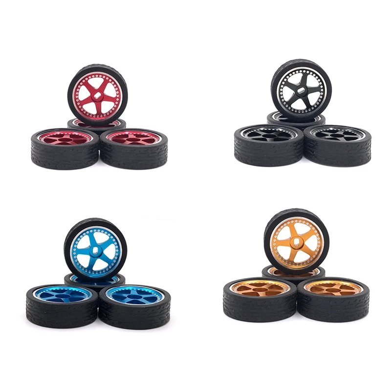 

4 шт., 26 мм набор резиновых шин для Wltoys 284131 K969 K989 K999 P929 Mini-Z 1/28