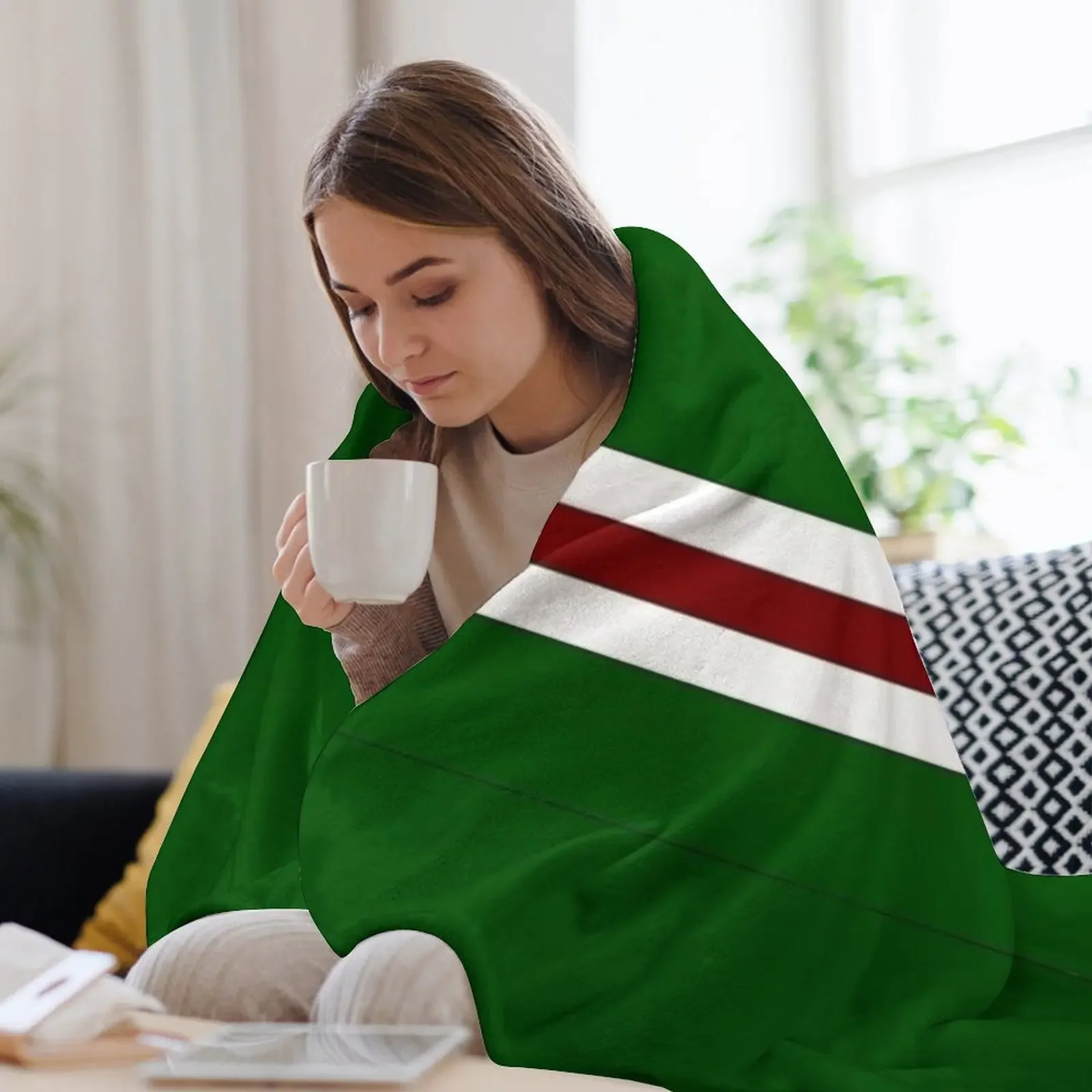 Одеяло с флагом Чечен роскошные утолщенные многоцелевые одеяла