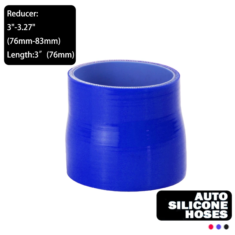

3" to 3.27" ID Straight Reducer Silicone Turbo Hose Coupler 76mm-83mm