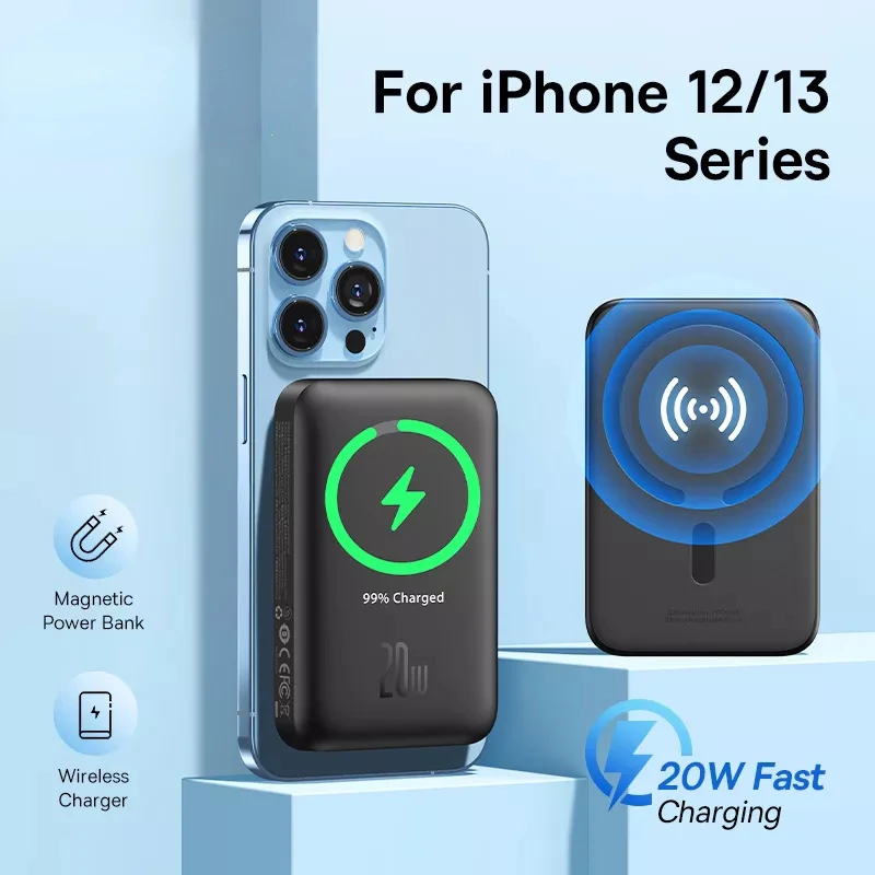 

2023New Magnetic Power Bank 6000mAh Magsafe Wireless Charger External Battery 20W Fast Charging Powerbank For iPhone 13 12 Serie