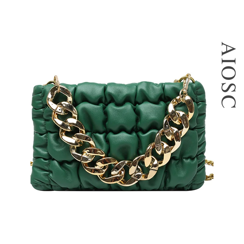 

Fashion Exquisite Shopping Bag Retro Casual Women Totes Shoulder Bags Female Leather Solid Color Chain Handbag for Women