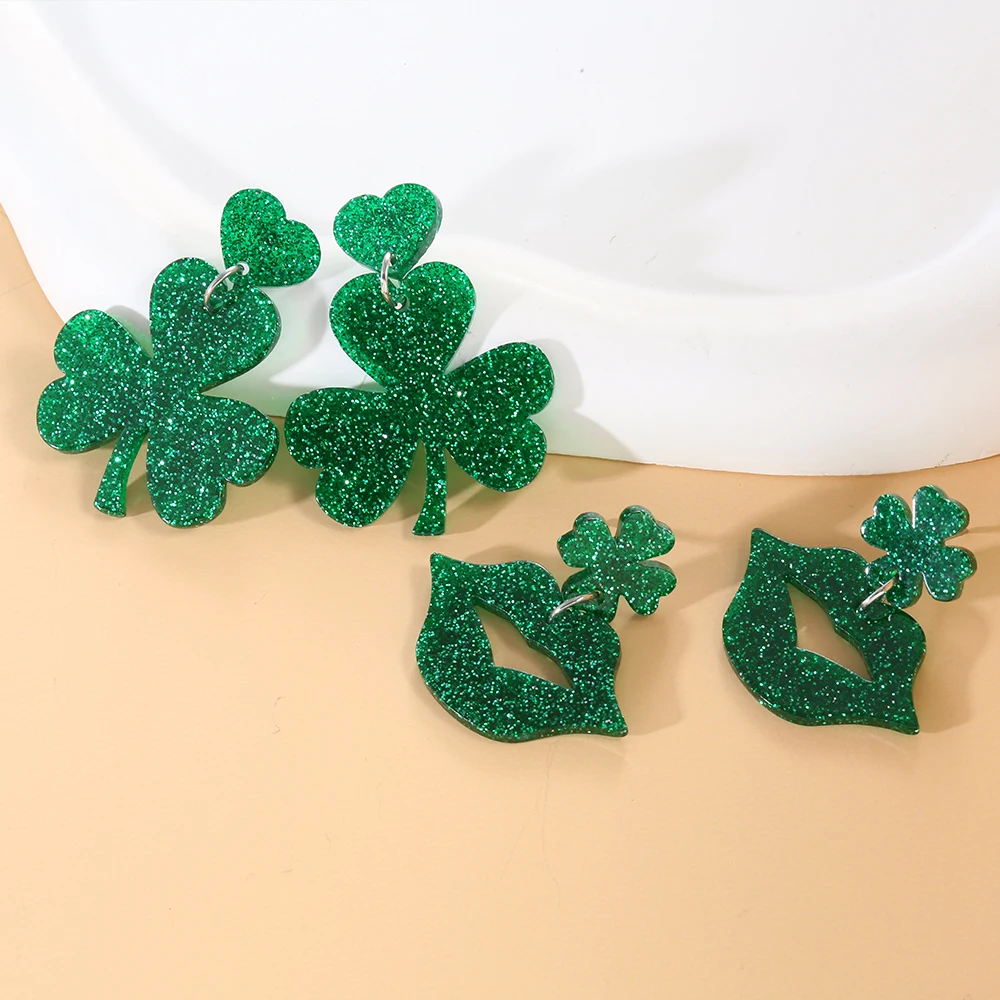 Женские акриловые серьги-подвески День святого фокуса