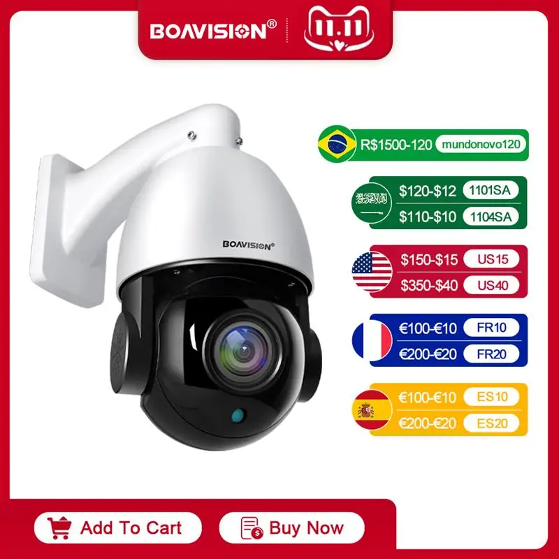 

Наружная купольная IP-камера с 30-кратным зумом, PTZ 4K, 8 Мп, 5 МП, H.265, скоростная IP-камера с ночным видением, совместима с протоколом Hikvision 80 м
