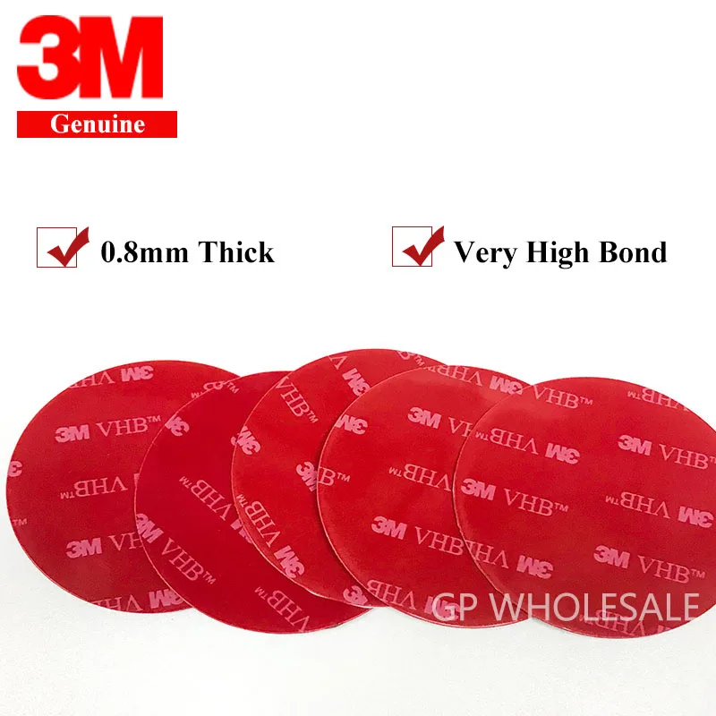 1000Pcs/lot 58mm Round 3M VHB 5608 Double Sided Adhesive Acrylic Foam Tape Mounting Tape Gray Diameter 58mm Disc Circle