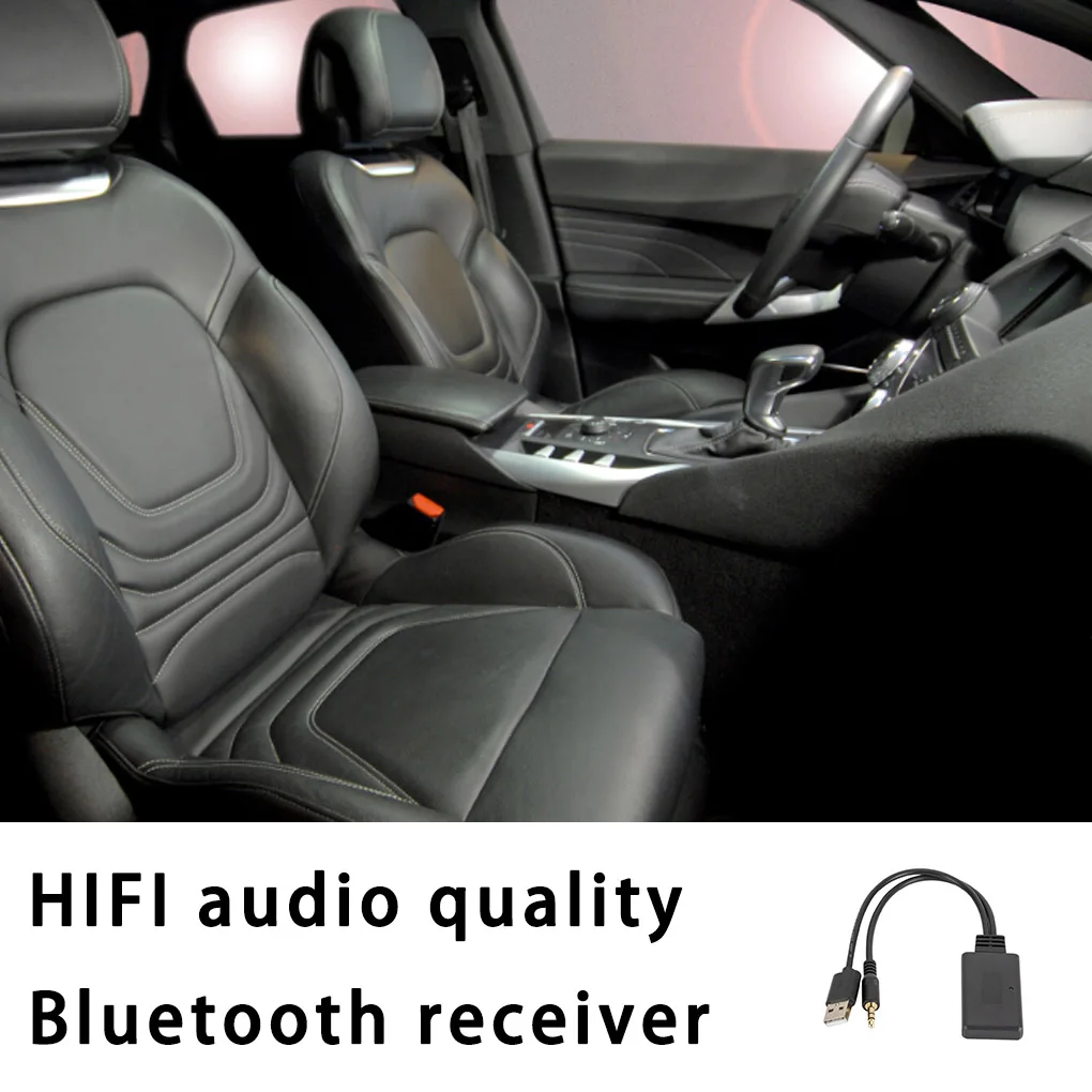 

Car Bluetooth-Compatible Audios AUX Cable Handsfree Wireless Audio Cables Wire Adapter Music Replacement Parts