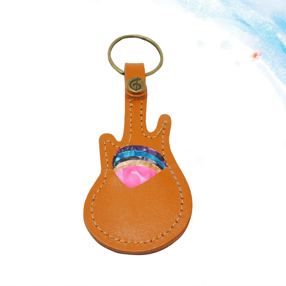 

Guitar Holder Pick Casekeychain Picks Box Storage Bass Plectrum Ring Handbag Standard Pouch
