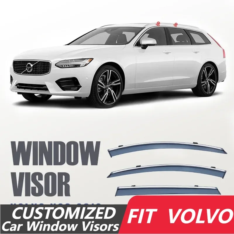 Фото Оконный козырек для VOLVO V90 2018+, тент, лобовое стекло, боковое окно, дождевик, солнцезащитный козырек, автоаксессуары, Стайлинг автомобиля №2