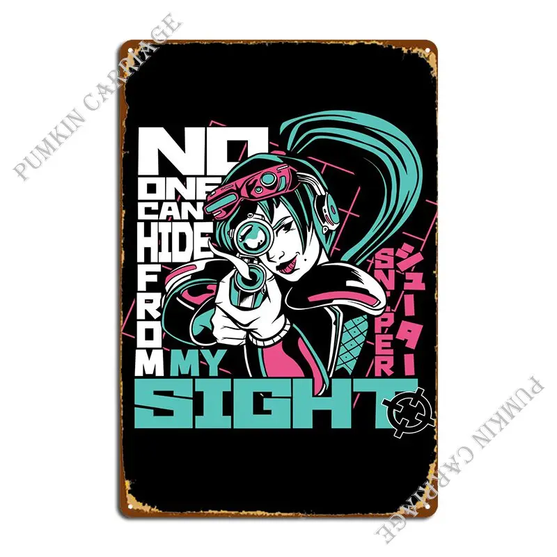 

Anime Sniper Girl Metal Plaque Poster Funny Designing Club Printed Funny Tin Sign Poster