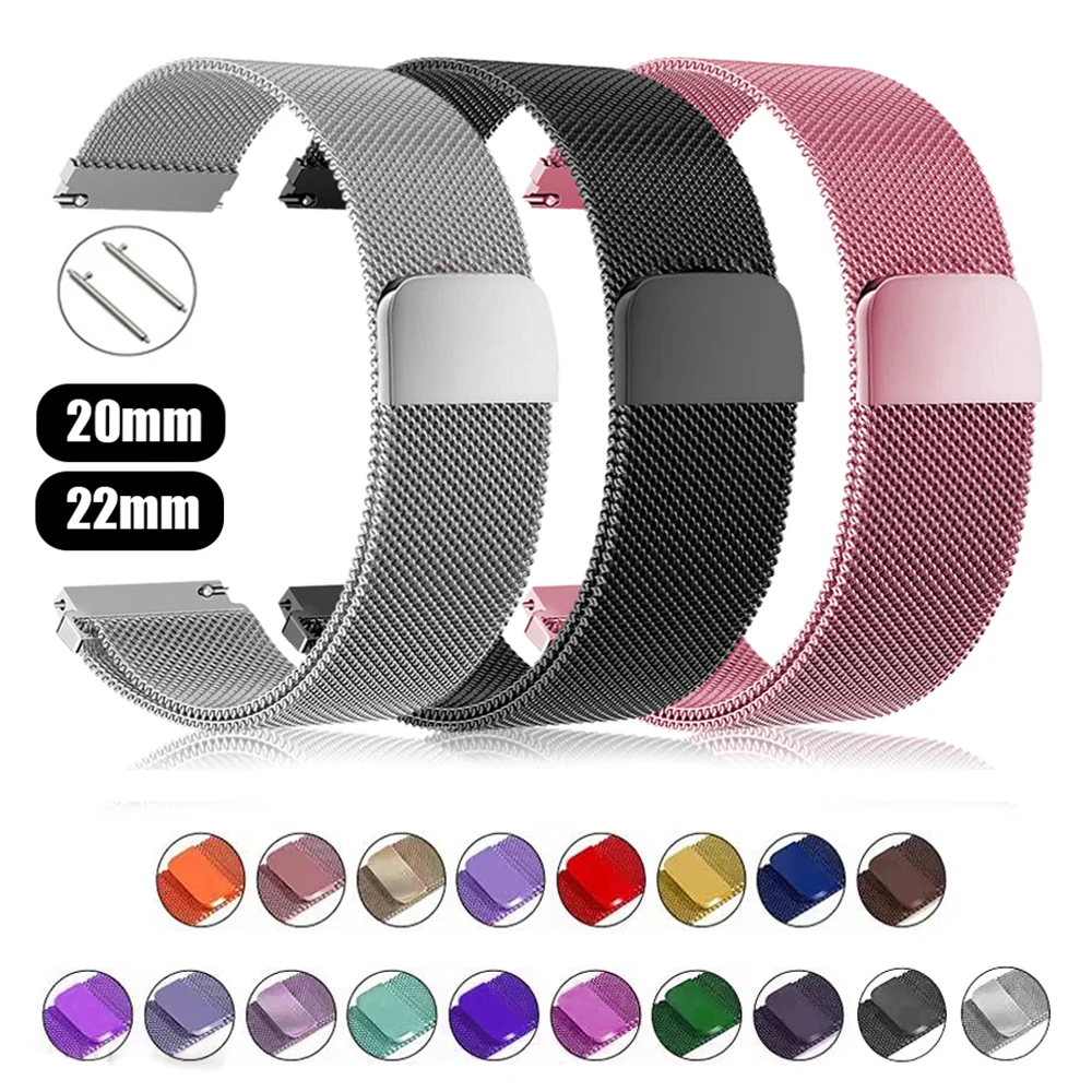Strap for Samsung Galaxy watch Active 2/4/5/5Pro 44mm/40mm Magnetic loop 20mm 22mm Bracelet Galaxy Watch 4 classic 46mm 42mm