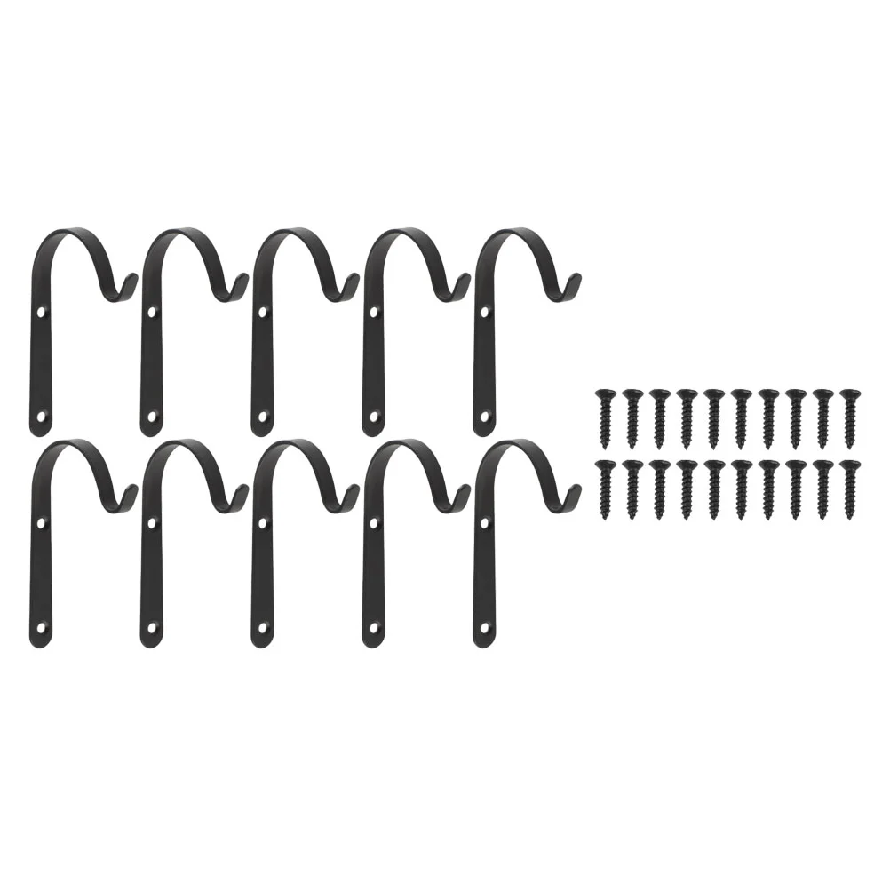 

10 Sets Hanging Plant Brackets Simple Metal Hook Holders Flowerpot Hanging Hooks