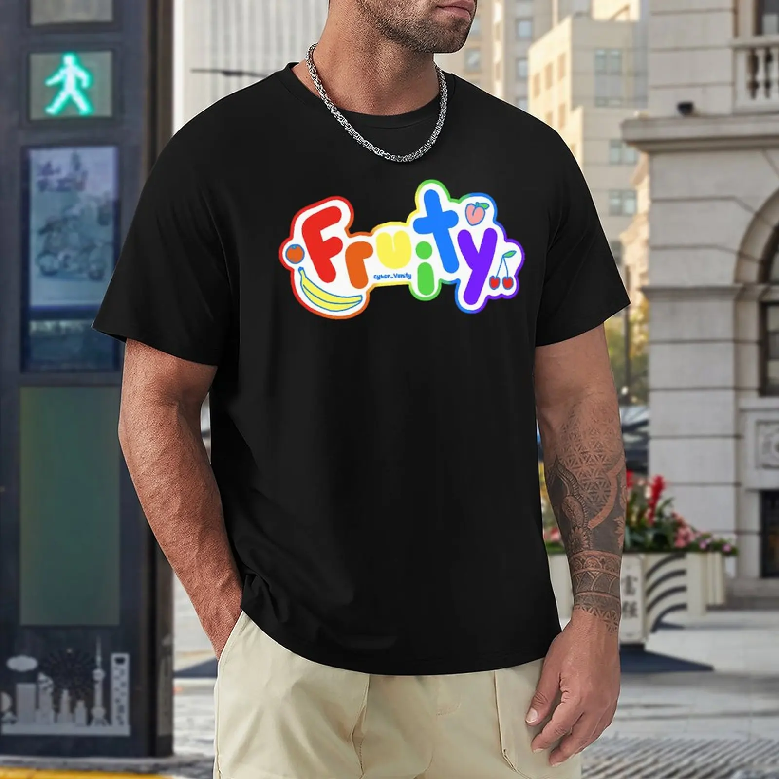 

Graphic Cool Lgbt Gay Rainbow Pride Fruity 7 Top Tee High Quality Travel USA Size