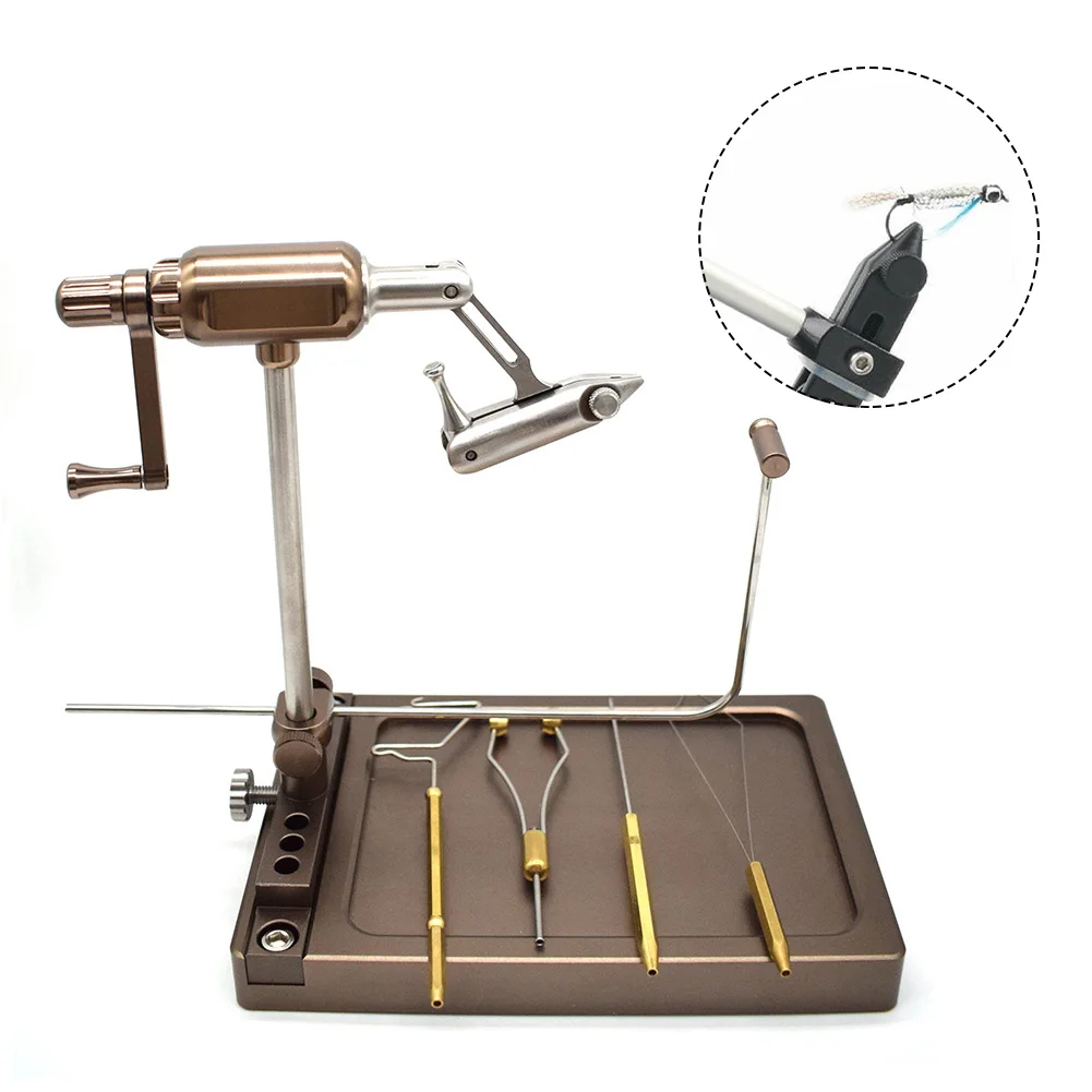 

Fly Tying Vise Table For Fly Fishing Adjustments Rotating Flies Tying Tools Kits Fly Binding Pliers With Base Fly Binding Pliers