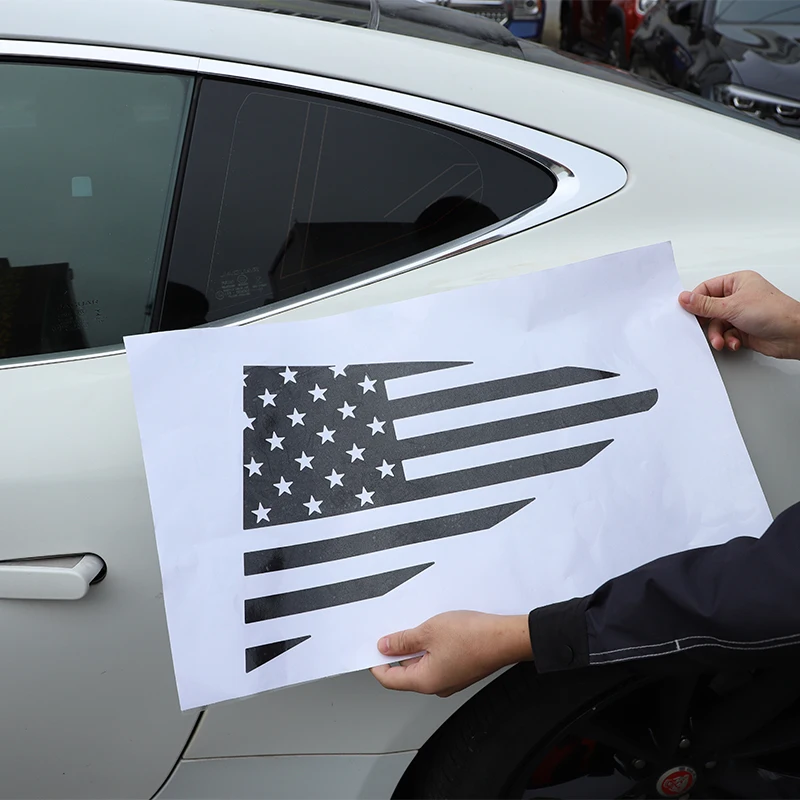 Автомобильная Наклейка на стекло заднего стекла для Jaguar F-TYPE 2013-2022, наклейки на автомобиль с американским флагом, графический виниловый чехол, защитная пленка 271*421 мм