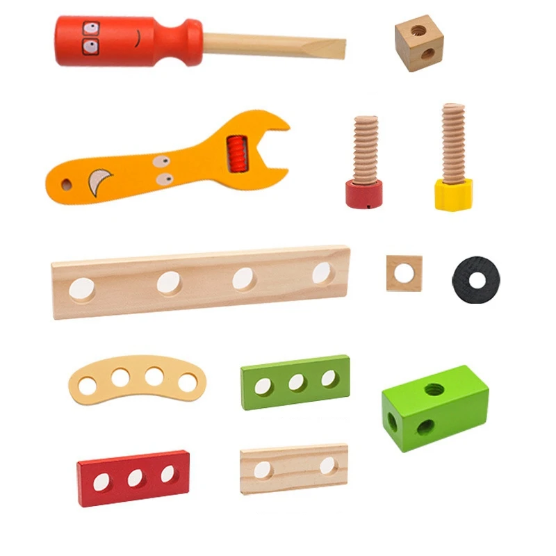 

Toys Nut DIY Wooden Disassembly Screw Baby Multifunctional Repair Tool Hands-On Assembly Kids Simulation Set