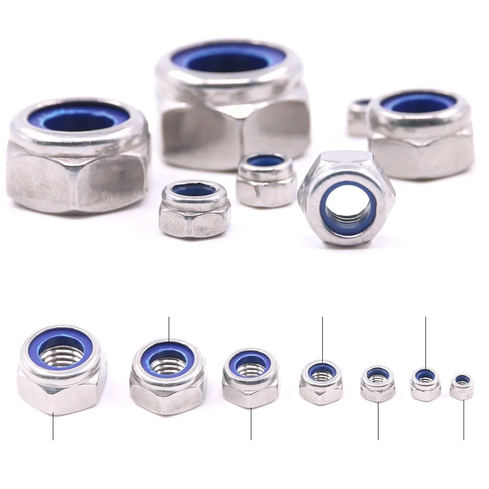 

175 шт., фиксирующие гайки из нержавеющей стали и нейлона