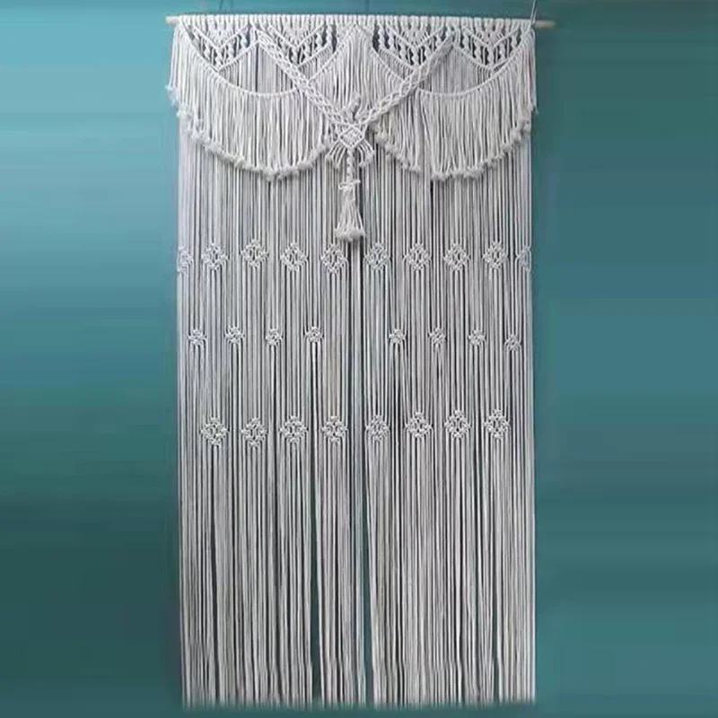 

Macrame Curtains for Windows/Doorways Handmade Boho Curtains for Bedroom Wedding Photo Backdrop Wall Hanging Closet Room Divider