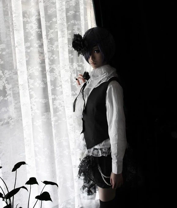 Костюм для косплея Ciel Phantomhive с носками костюм Kuroshitsuji на Хэллоуин