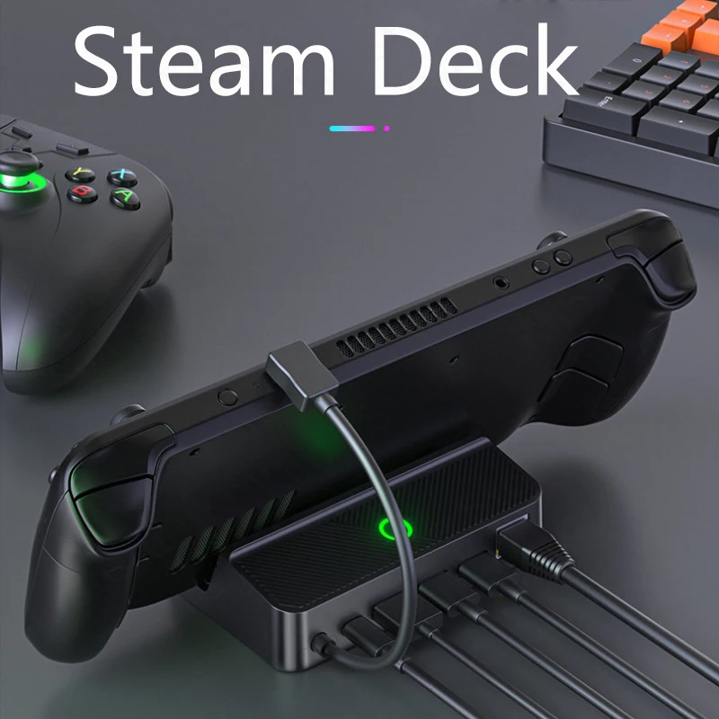 Steam Deck – Station d'accueil pour TV  support Hub  USB C vers RJ45 Ethernet  HDMI  USB2.0