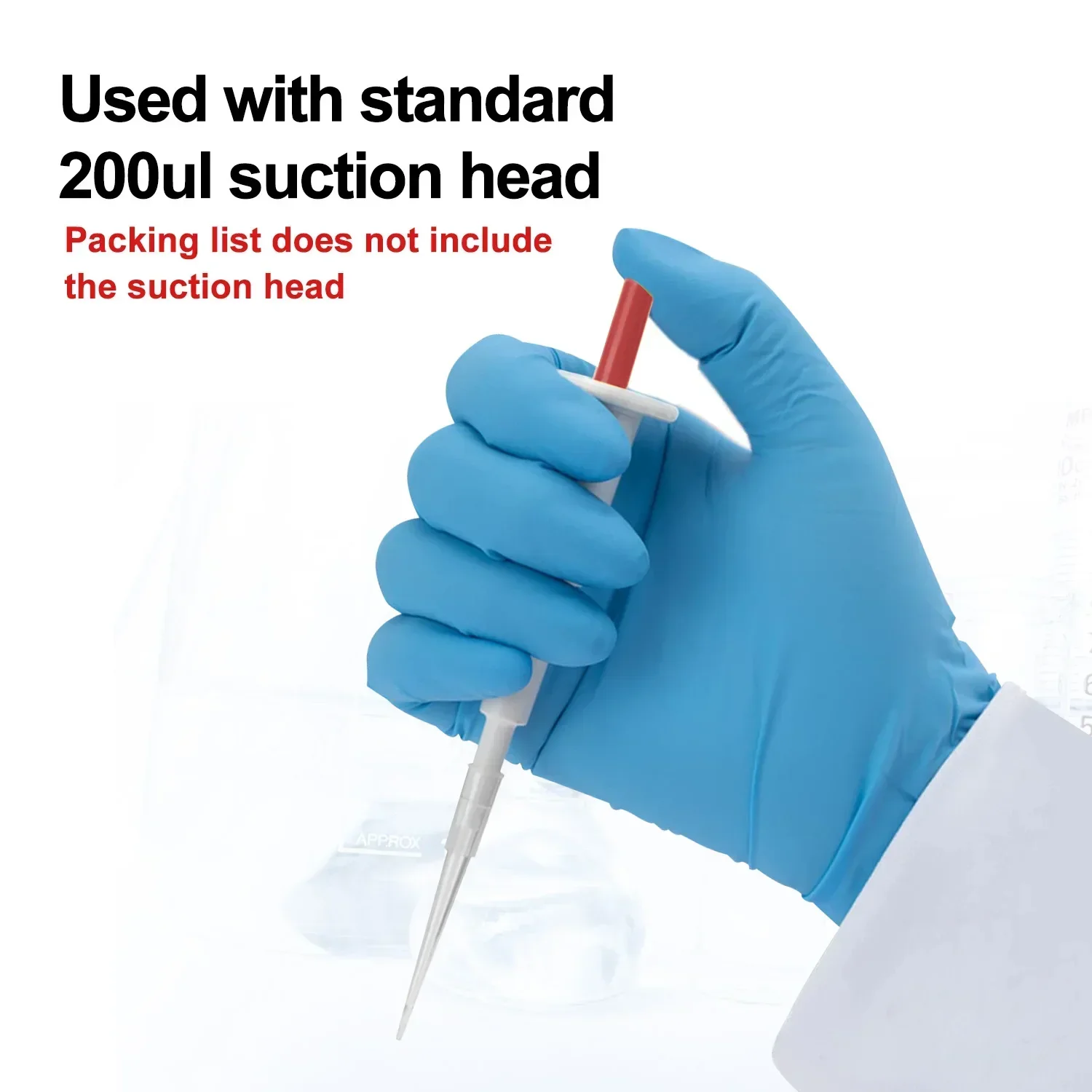 Лабораторный мини-микропипеттор 10-200 мкл одноканальная пипетка с фиксированным