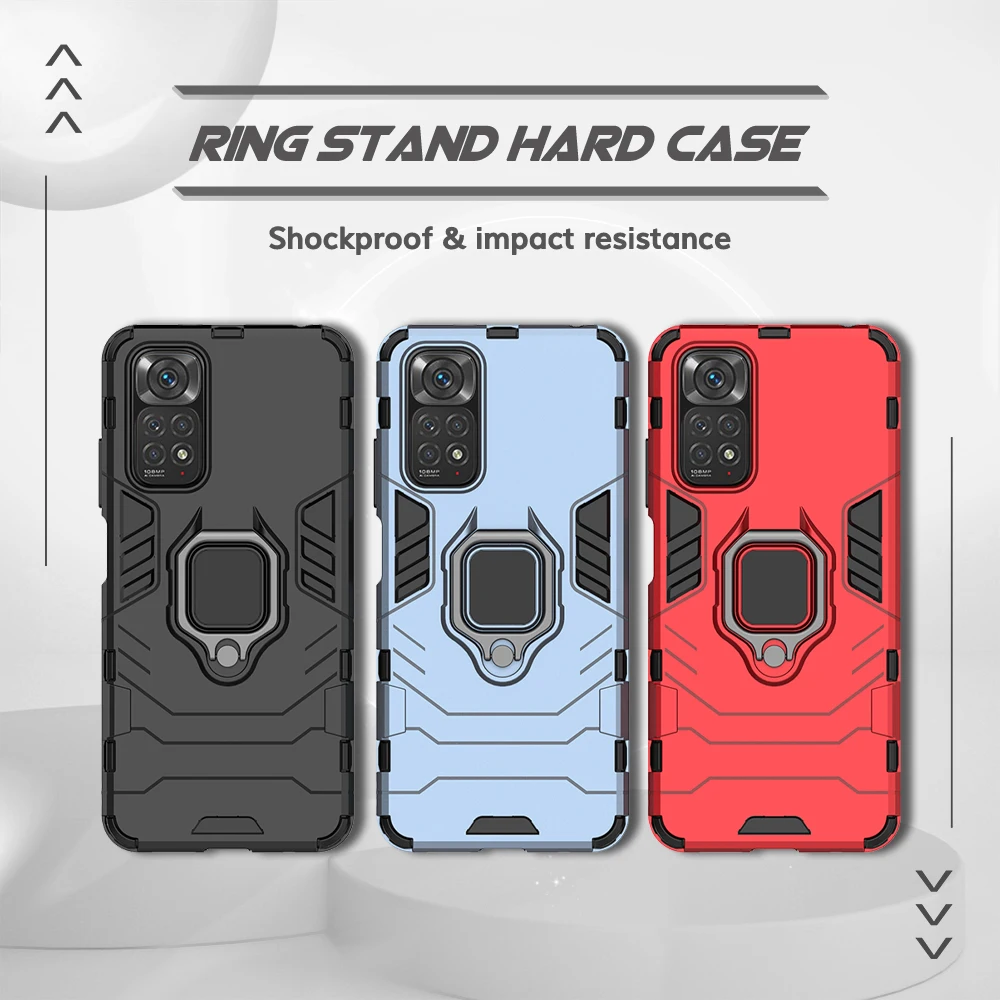 UFLAXE Original Shockproof Case for Xiaomi Redmi Note 11 Pro Plus 5G / Note 11S Back Cover Hard Casing with Ring Stand enlarge