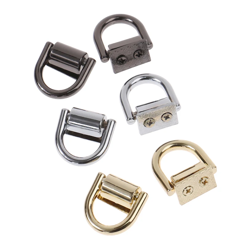 

2Pcs D Ring Bag Side Clip Buckles Screw Handbag Chain Handles Connector DIY Hardware Bag Accessories Bag Strap Belt Hanger