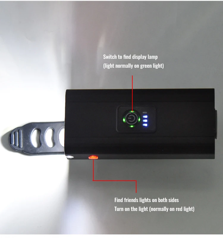 Велосипедный фонарь с зарядкой через USB водонепроницаемый задний и Передний для